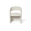 46.5cm H Boucle Upholstered Low Back Armchair in White