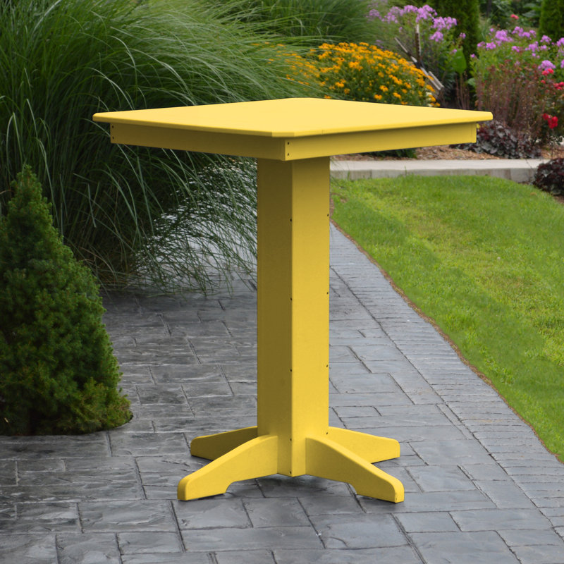 Table de bar Nettie, Jaune citron, l 44 po x L 44 po x H 42 po