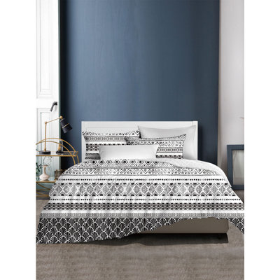  Ensemble de housse de couette 100% jacquard 100% micro-jacquard (comprend: 1 housse de couette 104 po x 90 po et deux taies décoratives 20 po x 36 po)