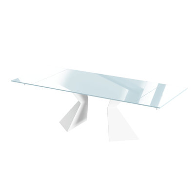 Denzel Extendable Glass Top Dining Table