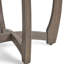 Table rustique en bois gris de 70 cm (27,5 po) avec base convexe, idéale pour la décoration de patio.