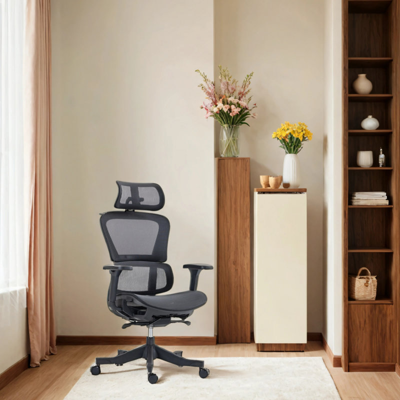 Fauteuil de bureau de luxe pivotant à 360 ° avec base pivotante et confortable avec réglage de l'angle à trois positions (90 ° à 120 °)