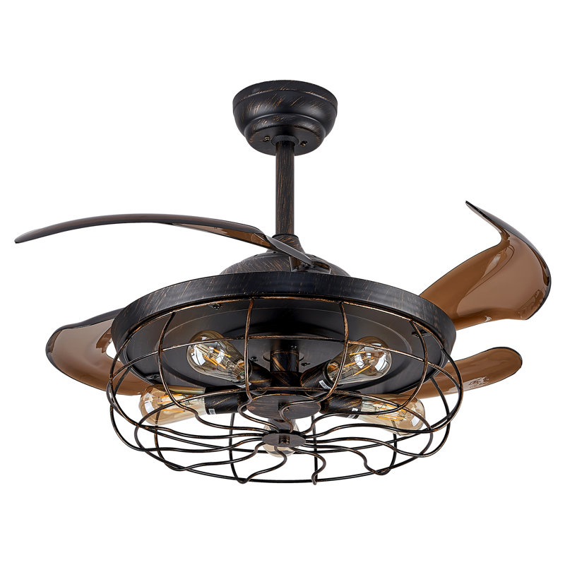 Ventilateur de plafond 42 po Jailin, rouille