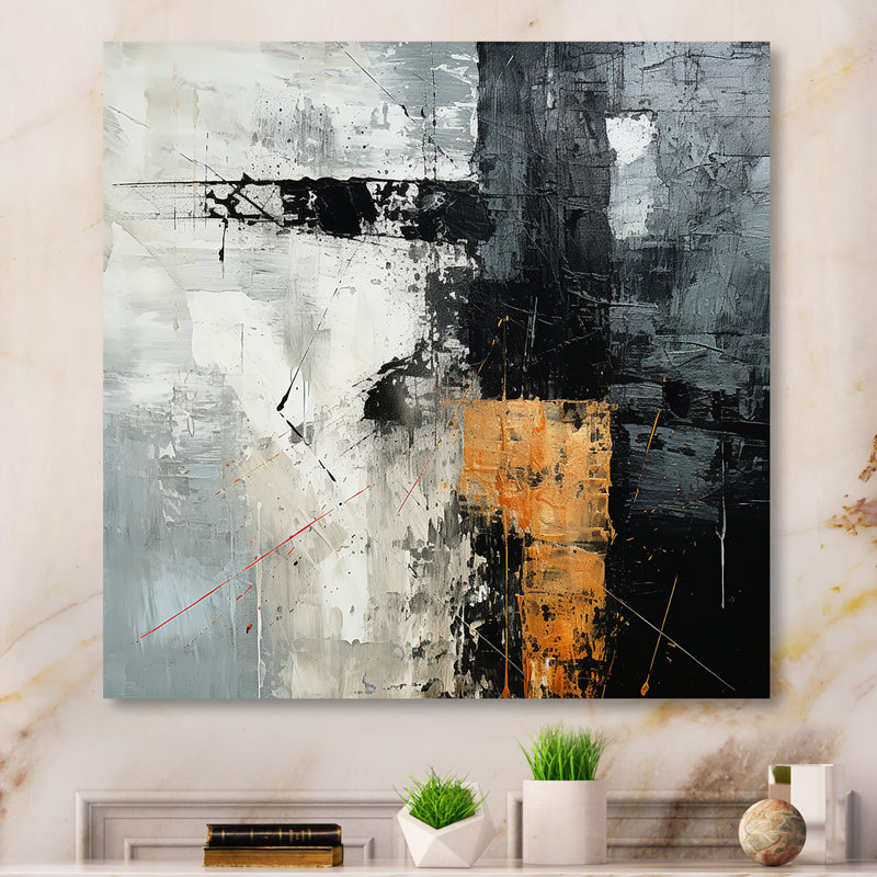 - Art mural abstrait en métal, H 24 po x l 24 po x P 1 po