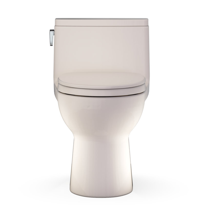 TOTO Redington 1G One-Piece Elongated 1.0 GPF WASHLET+ and Auto Flush Ready Universal Height Toilet with CEFIONTECT and SS124 SoftClose Seat, Bone - MS672124CUFG#03