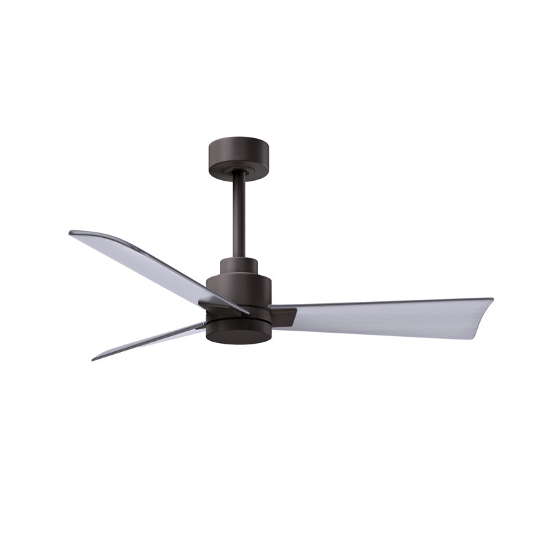 Alessandra 42'' Ceiling Fan, Brushed Nickel, Textured Bronze