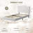Twin-XL Size Bed Frame Soft Low Profile Sturdy Platform with Upholstered Headboard,  Wooden Slats, Noise Free, No Box Spring Needed, Gray-1429478655