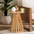 Candiance Modern Slatted Acacia Wood End Table
