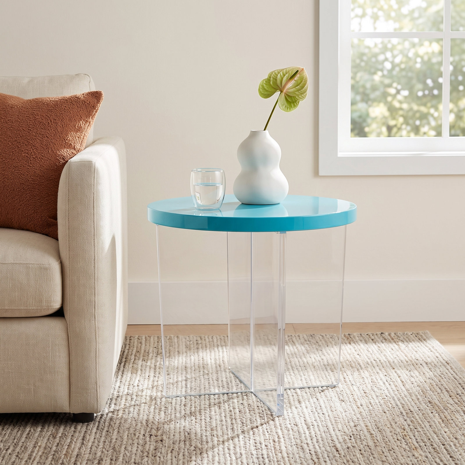 Edwards End Table, Blue