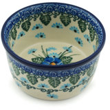 Forget Me Not Handmade Stoneware Rice Bowl