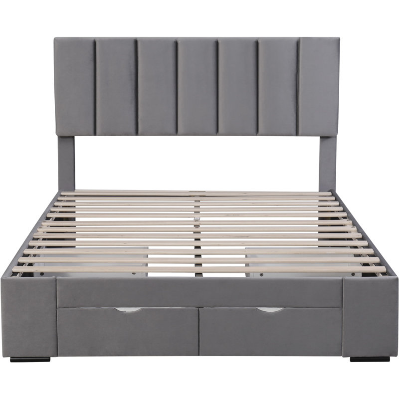 Ayvianna Upholstered Storage Bed, European Double (140 x 200cm)