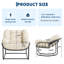 Chaise berçante surdimensionnée Papasan, chaise berçante en osier, coussin moelleux, 330 lb pour le patio du salon-129181709-129181710