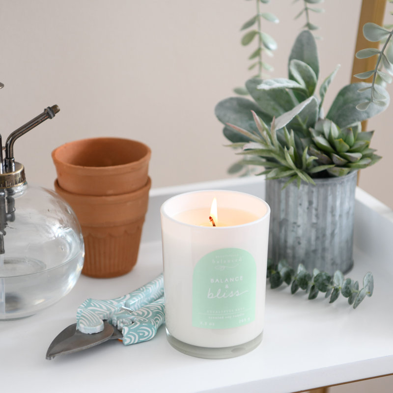 Bougie parfumée en verre avec couvercle Magnifiquement équilibré