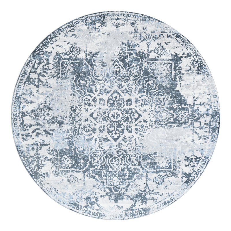 Massie Floral Indoor Rug, Round 7'10"