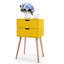 Table de chevet 2 tiroirs en jaune
