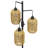 Rattan Tree Floor Lamp With 3 Bulbs Included