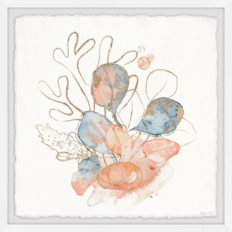 Coral Highlight - Single Picture Frame Painting, 30cm H x 30cm W x 3.81cm D