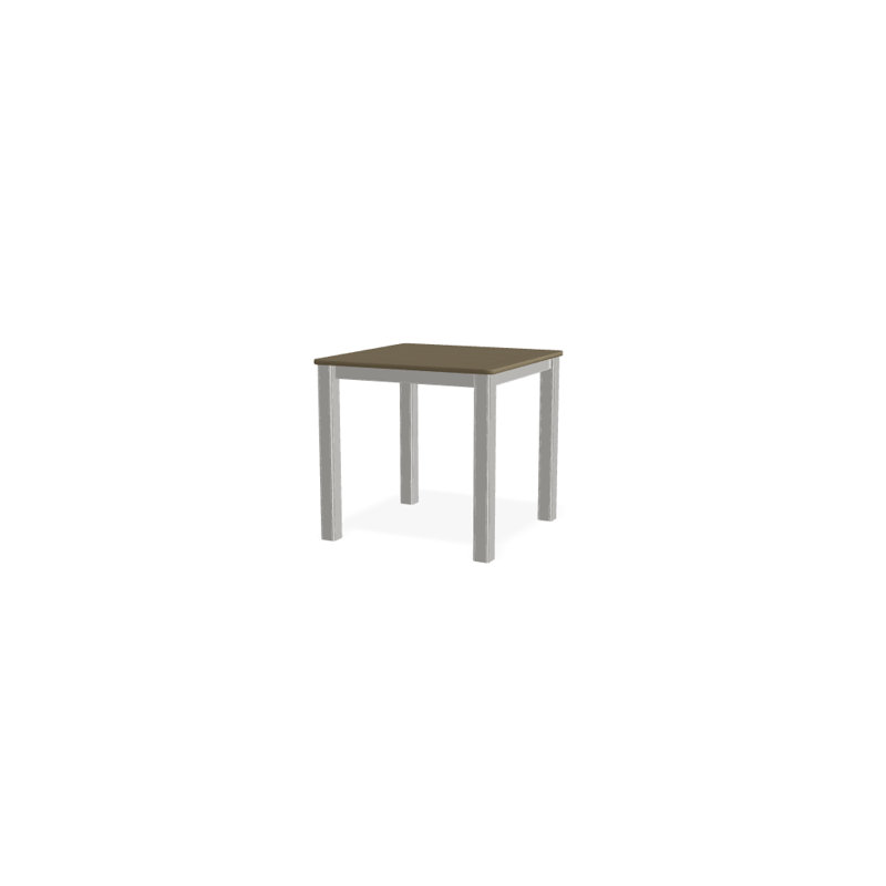 Robinett Square Metal Outdoor Side Table , 21'' in. W 21'' in. D, Beachwood P40, Textured Snow