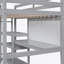 Lit mezzanine en bois avec tablette et plateau d'écriture-114351357