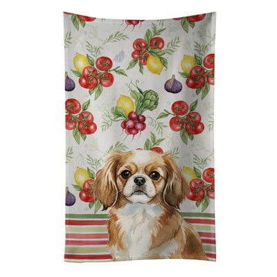 Tibetan Spaniel Vegetables Kitchen Towel