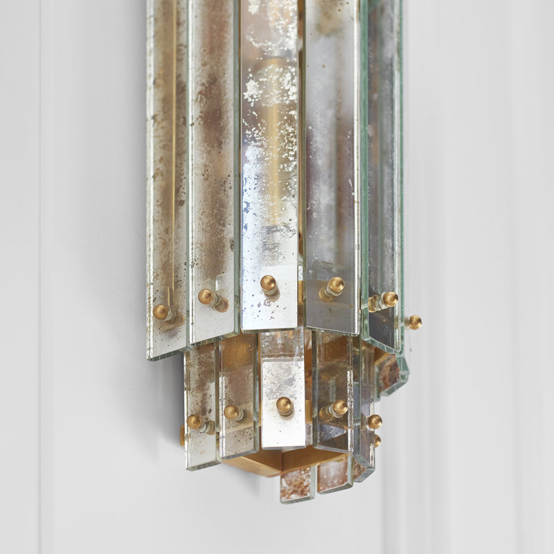 Carrier and Company Cadence Small Tiered Sconce, Hand-Rubbed Antique Brass