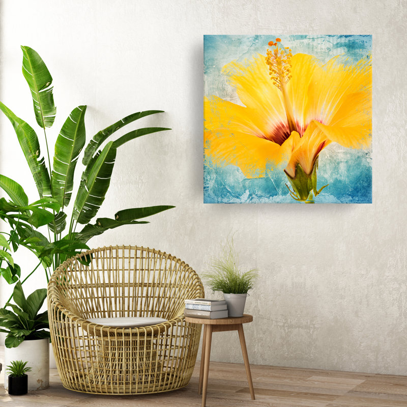 « painted pétales xvii »-impression sur toile tendue, H 16 po x l 16 po x P 1,5 po