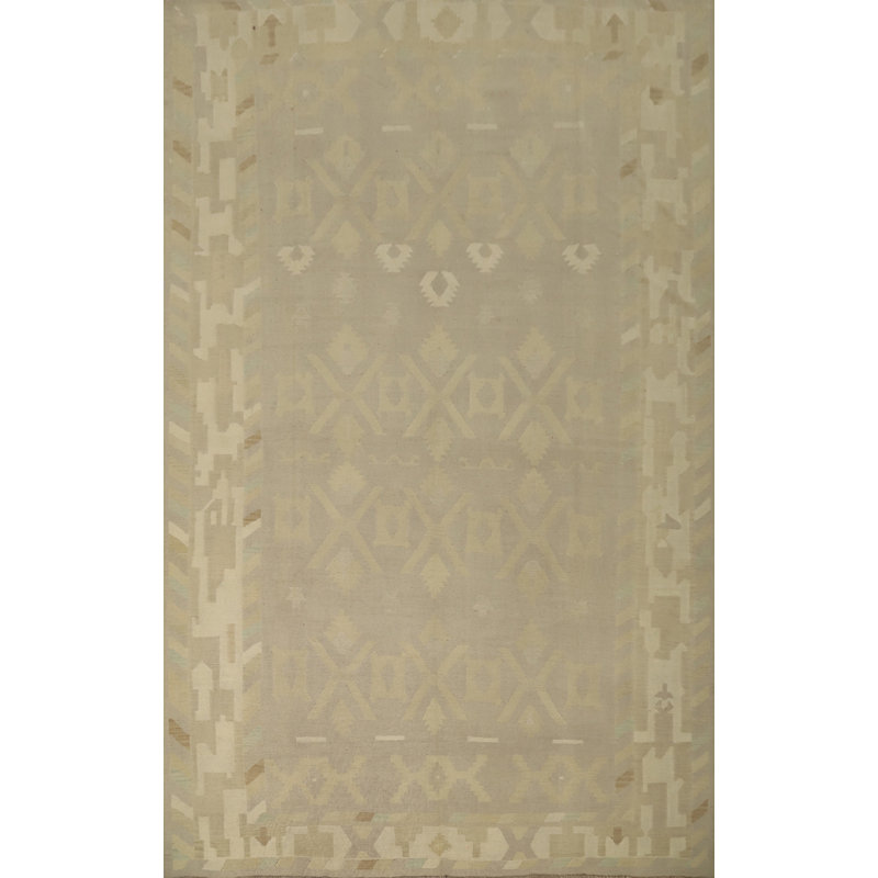Tapis tissé à la main en laine Kilim 10 x 13