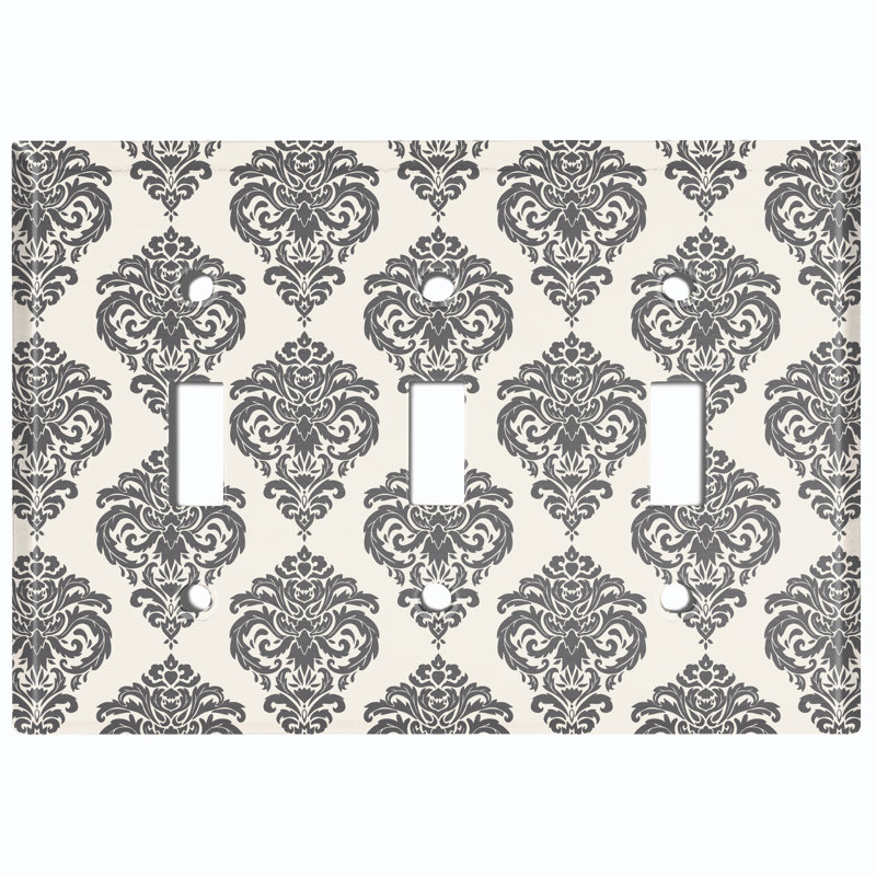 Patterned 3 - Gang Toggle Light Switch Standard Wall Plate