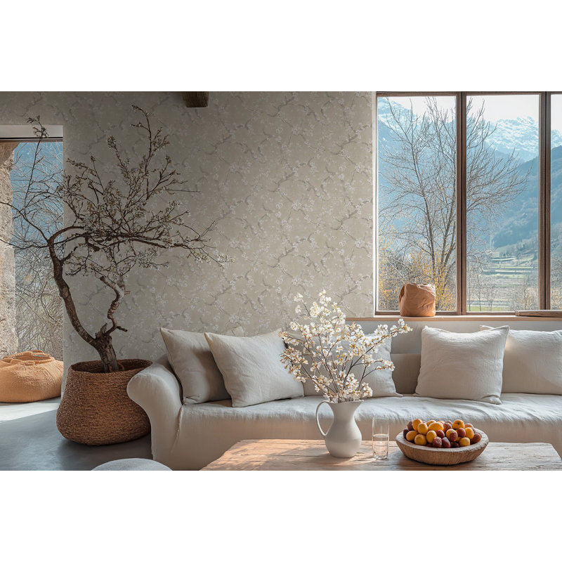 Galerie Horizon Cherry Blossom Wallpaper, Beige