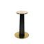 Table ronde moderne avec pieds en bois fritté de 85 cm avec base en métal-10690350