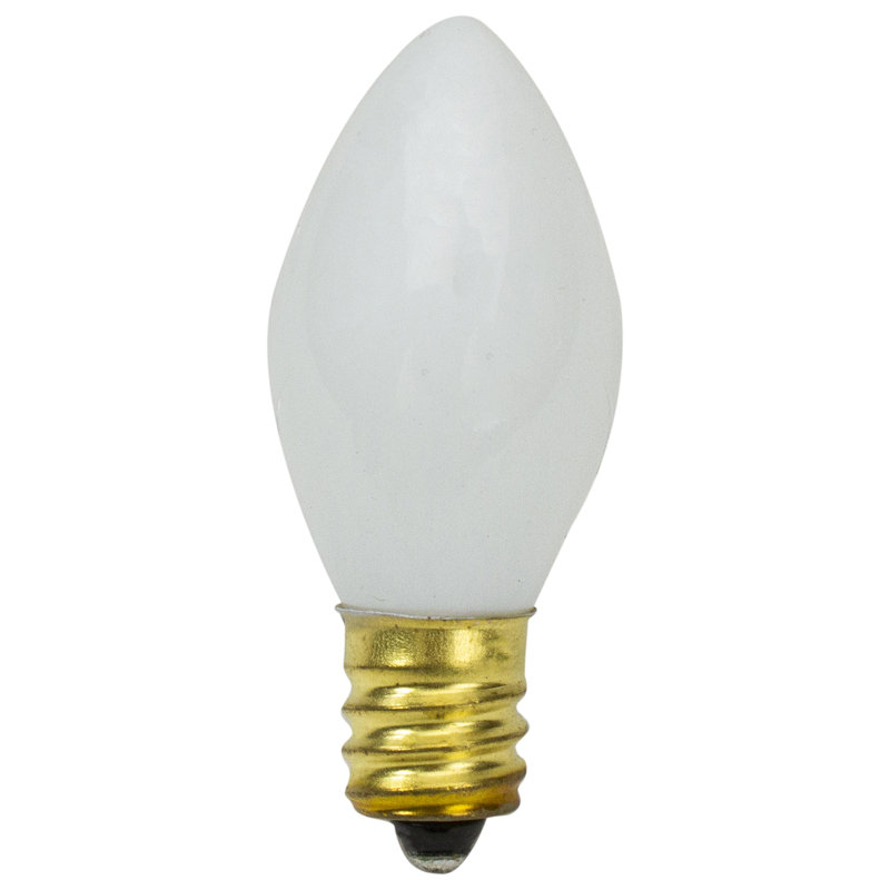 Paquet de 4 ampoules de rechange blanches opaques de Noël C7