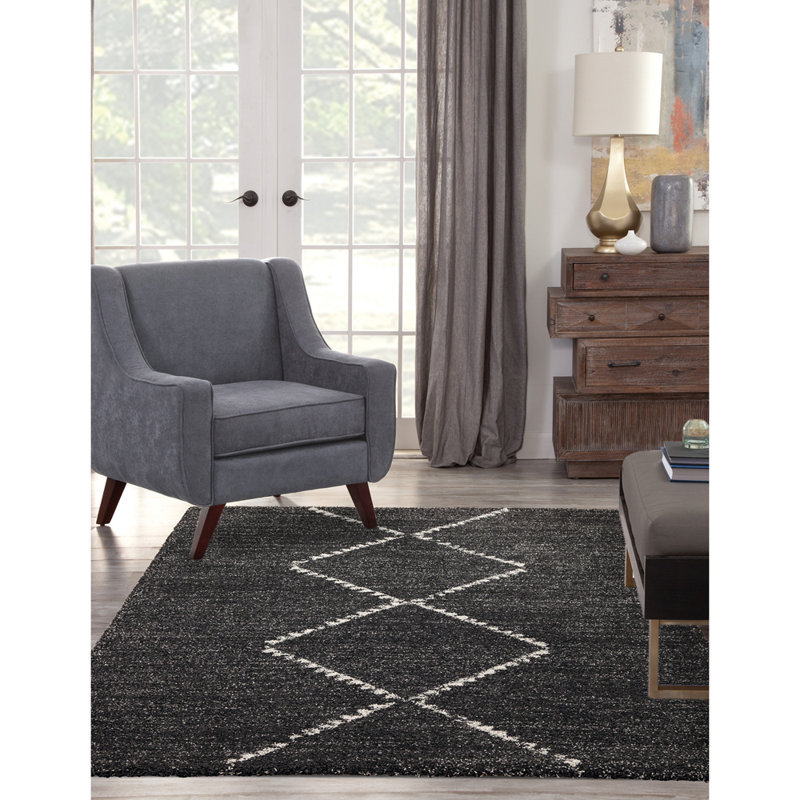 Tapis noir / ivoire Archer