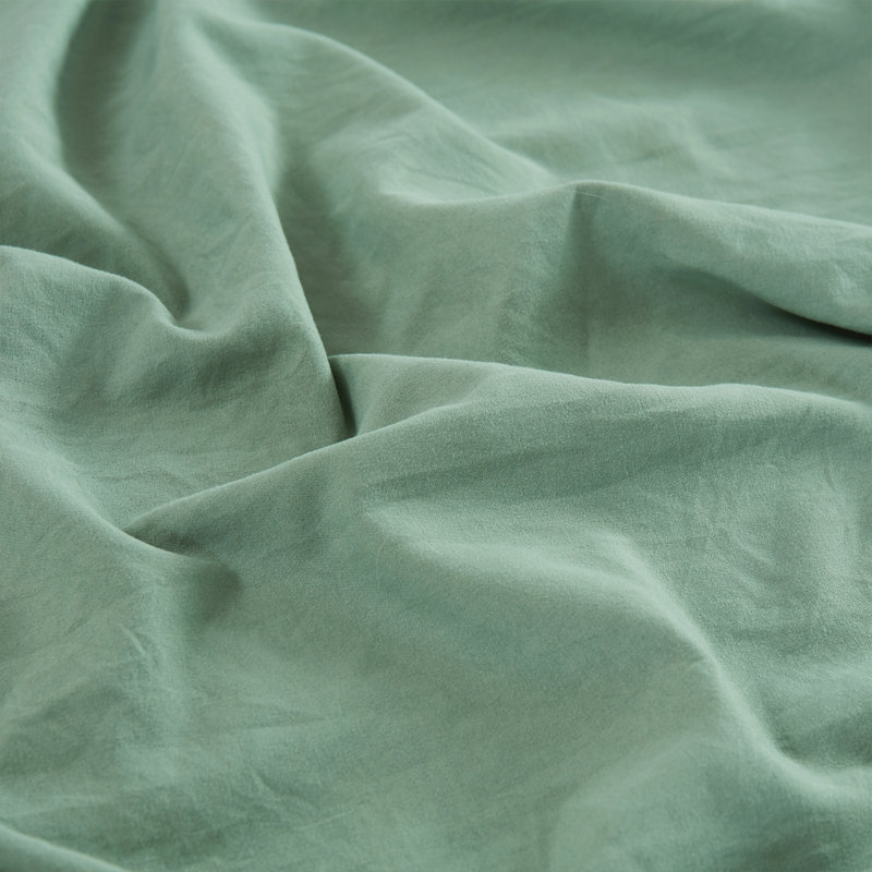 Housse de couette en microfibre , Housse de couette grand et 2 taies d'oreiller stan, Vert sauge