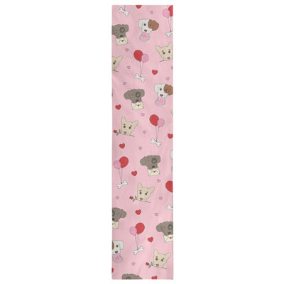 Festive Hol Valentine's Day Dogs Table Runner