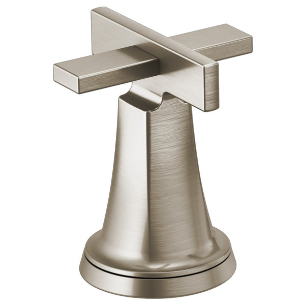 Levoir® Two-Handle Wall Mount Lavatory Faucet - Less Handles, Luxe Nickel, High, Cross