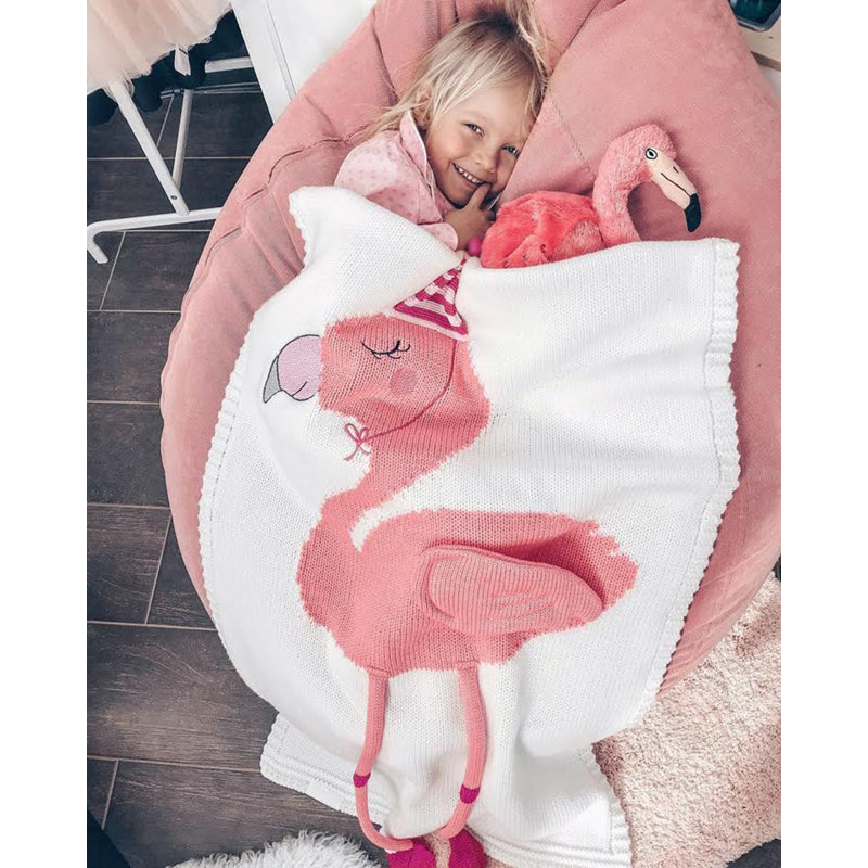 Ensemble de literie en tricot Flamingo, Blanc