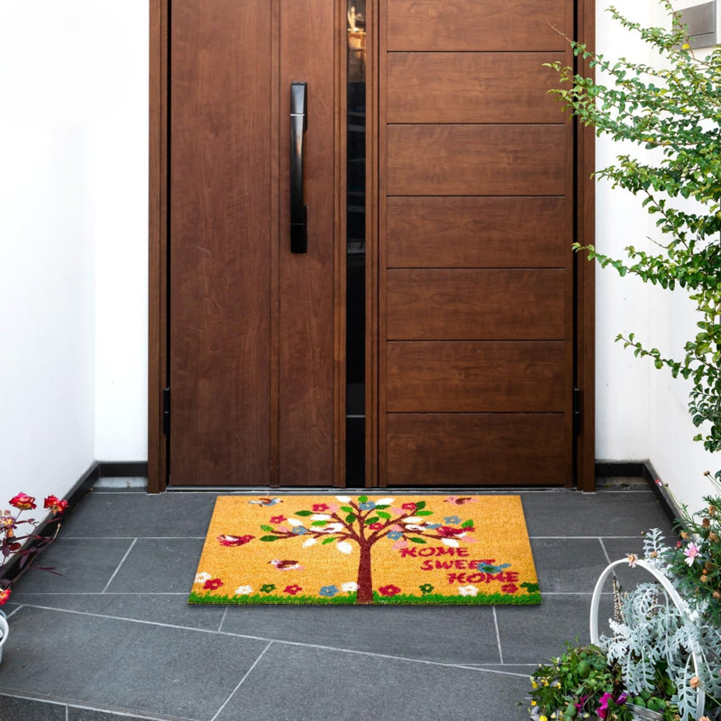 Non-Slip Floral Doormat