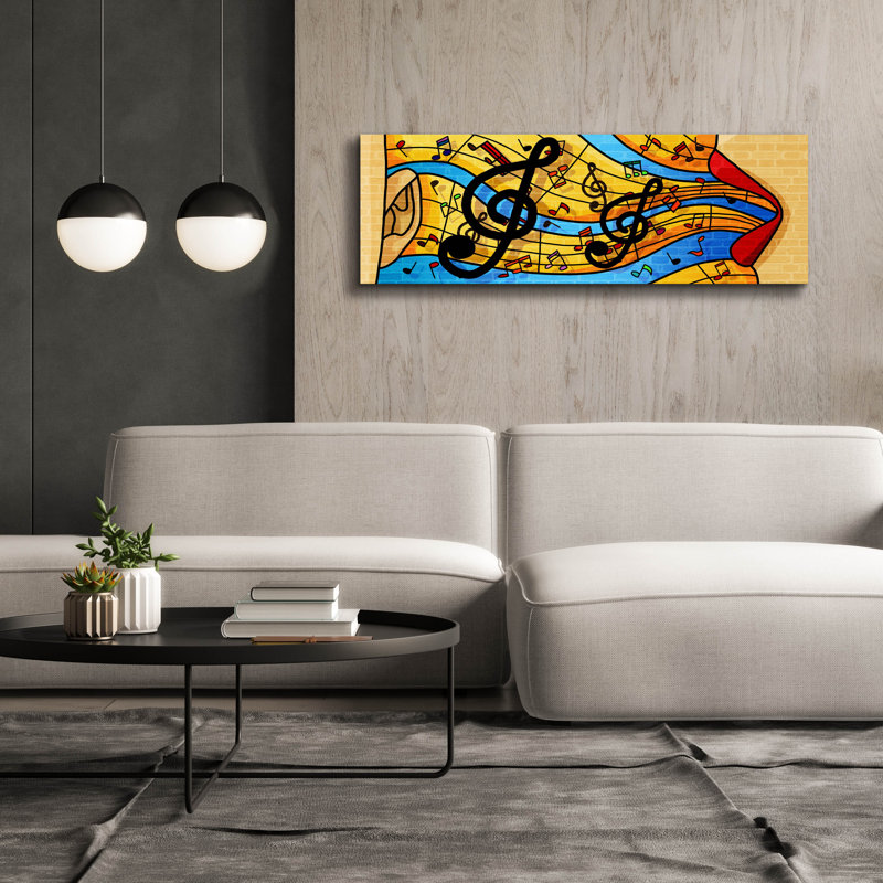 «Jazzy Ways» par Epic Portfolio, art mural sur toile, H 20 po x l 60 po