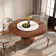 Gullveig Space-Saving Rotating Circle Dining Table With Lazy Susan Solid Wood Vase-Shape