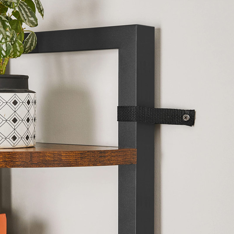 Uday 150cm H x 30cm W Steel Corner Bookcase
