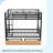 Metal Full Size Convertible Bunk Bed With 2 Drawers, Black