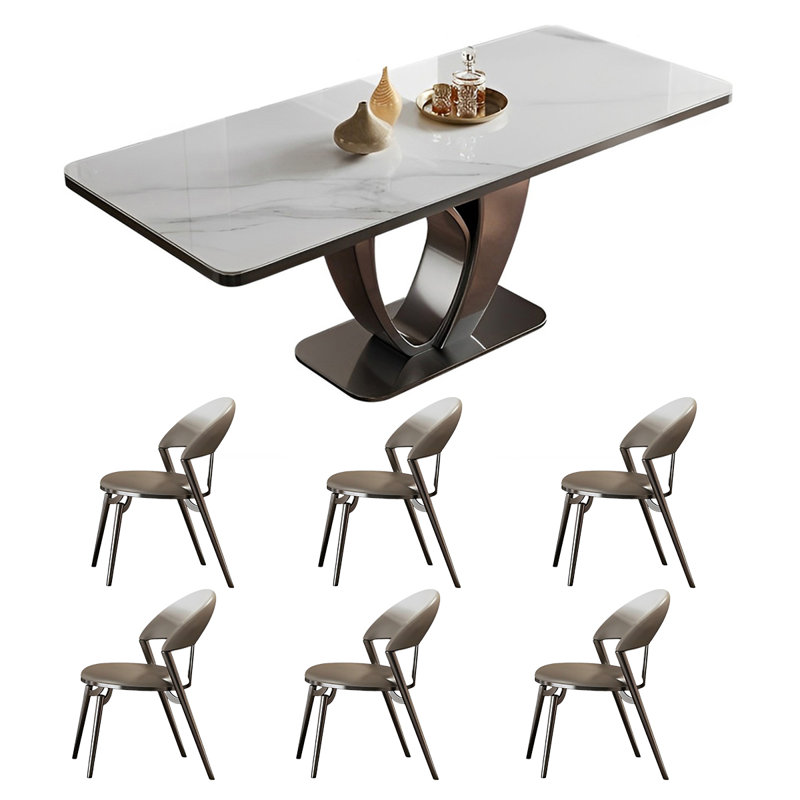 Ensemble de table et de chaises rectangulaires Home Rock, H 29,52 po x L 62,99 po x l 33,46 po