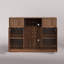 Armoire de réfrigérateur avec rangement pour le vin, armoire de cuisine cannelée avec tablettes réglables, mini armoire de réfrigérateur avec rangement pour le vin-1999965515