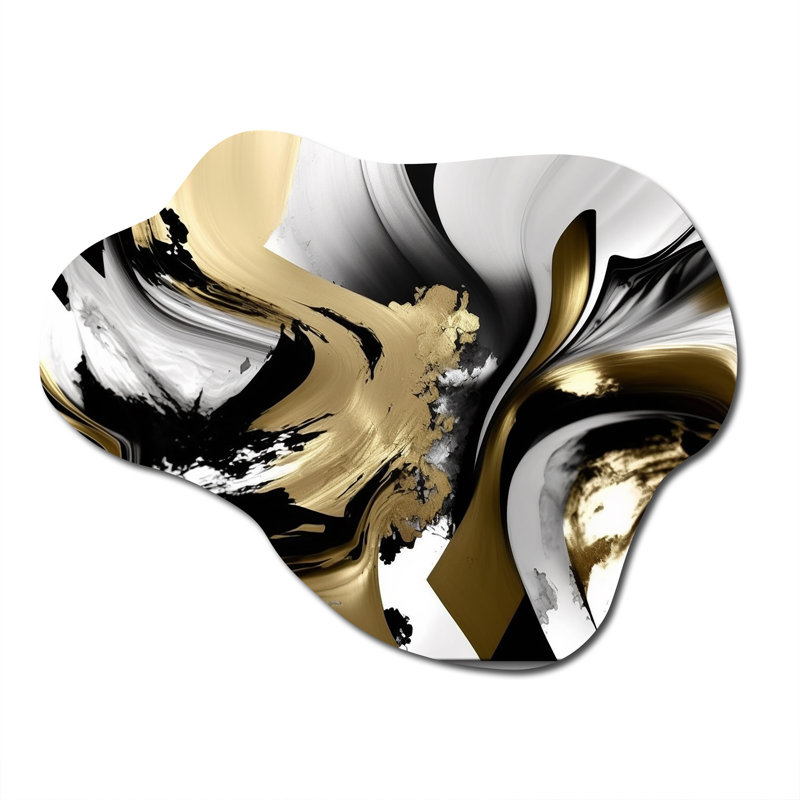 Nealon - art mural asymétrique abstrait en forme de nuage, H 25 po x l 28 po