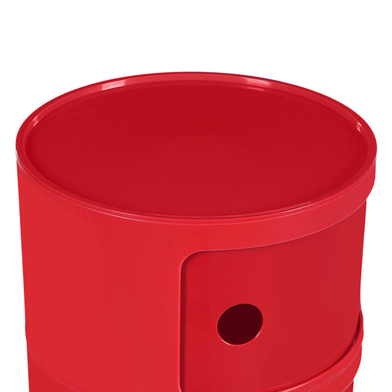 Judyann 2 Drawer Storage Drawer, Red