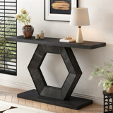 Modern Entryway Table with Hollow Hexagon Leg Structure
