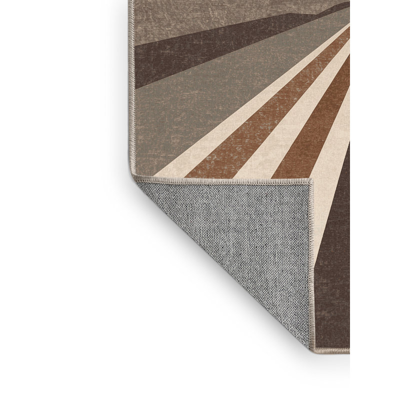 Tapis éclectique beige lavable à la machine Pacchiana, 2x3