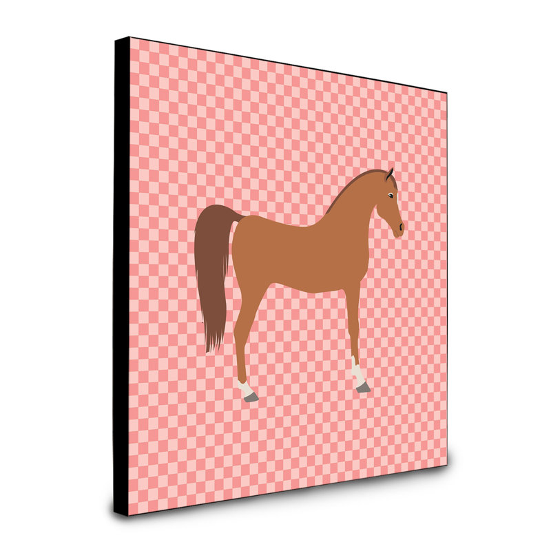 « arabie cheval check », art encadré Alfieri, Rose