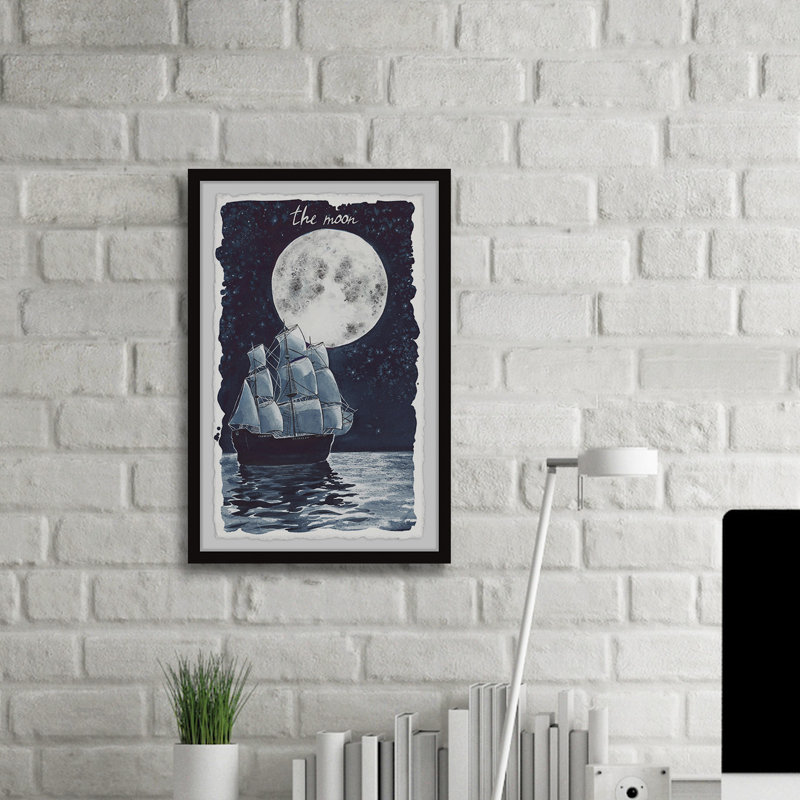 Sail Into The Moonlight by Marmont Hill - Single Picture Frame Painting, 91cm H x 61cm W x 3.81cm D