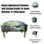 Modern 40cm Wide Velvet Rectangle Footstool Ottoman – Floral Upholstered Storage Seat for Living Room or Lounge